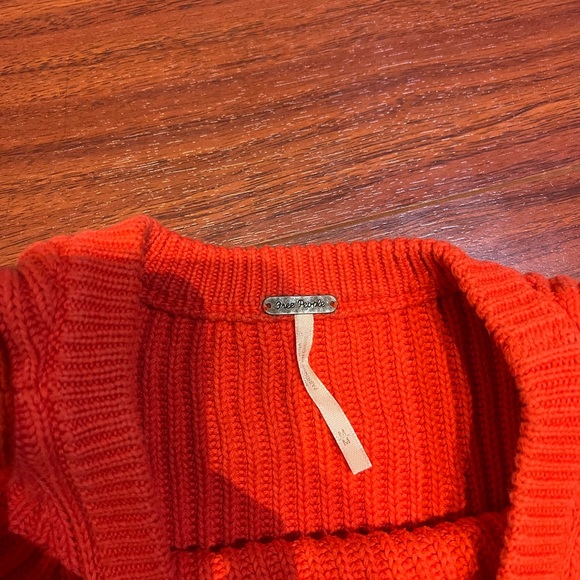 orange cropped free people knit - Picture 4 of 4